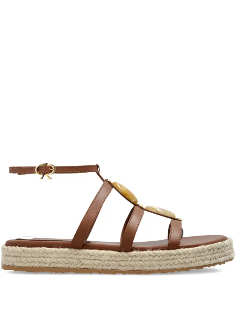 Gianvito Rossi 35mm stone-embellished espadrilles Brown G326555GOM