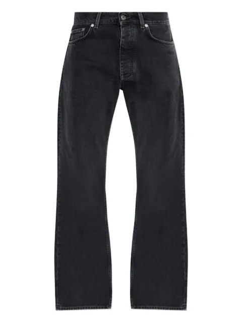 Off-White logo-embroidered jeans Black OMYA18WF25DEN0011310