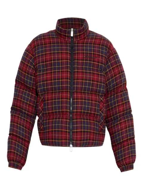 Off-White checked zip jacket Red OMED065F25FAB0012810