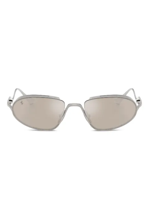 Ferrari oval-frame asymmetric sunglasses Silver FH1022T3150V