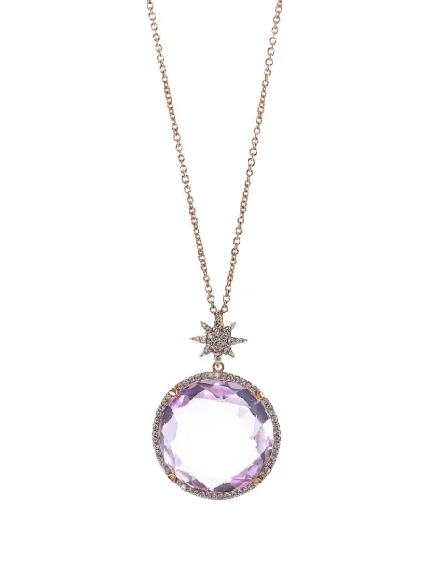 Lisa Nik 18kt rose gold Star Bail Amethyst necklace Pink RDFNSCH20RD