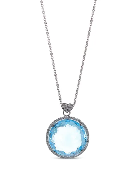 Lisa Nik 18kt white gold pendant Topaz necklace Silver BTCH20WD