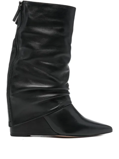 The Seller 80mm leather boots Black SE2003