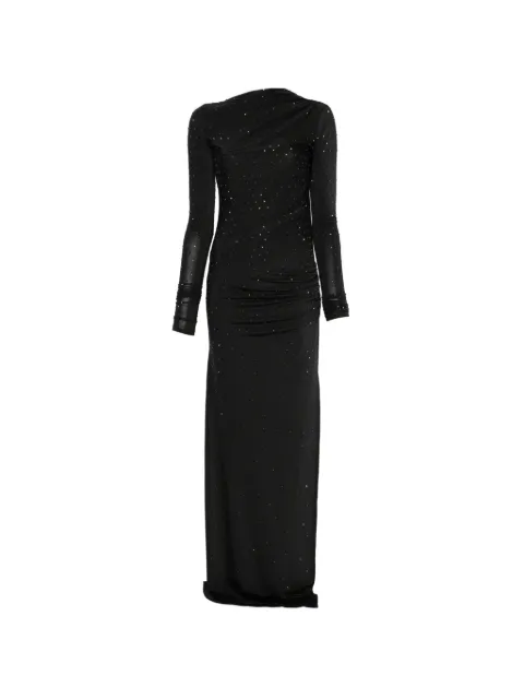 THE ANDAMANE Sophie long-sleeved embellished maxi dress Black TM180129D