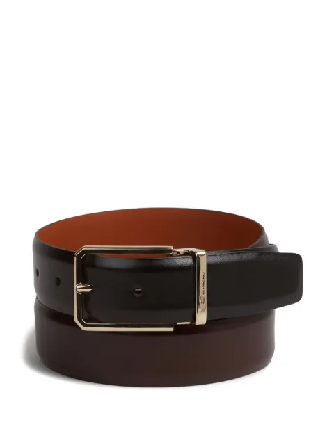 Santoni buckle leather belt Brown CM35VS003B90HVVD