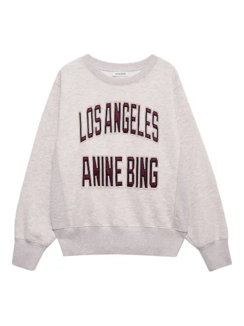 ANINE BING embroidered crew-neck sweatshirt Grey A0811677BGI15