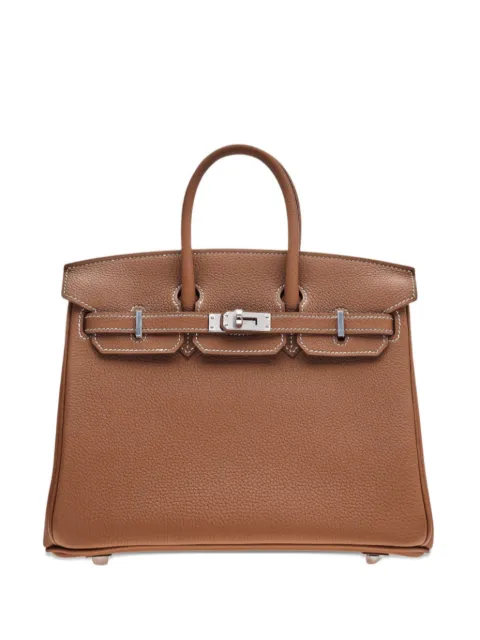 Hermès Pre-Owned 2025 gold Birkin 25 Togo palladium hardware handbag Brown BIRKIN25