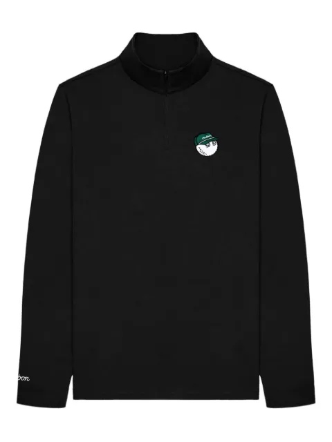 Malbon Golf zip-up mid layer sweater Black M9406