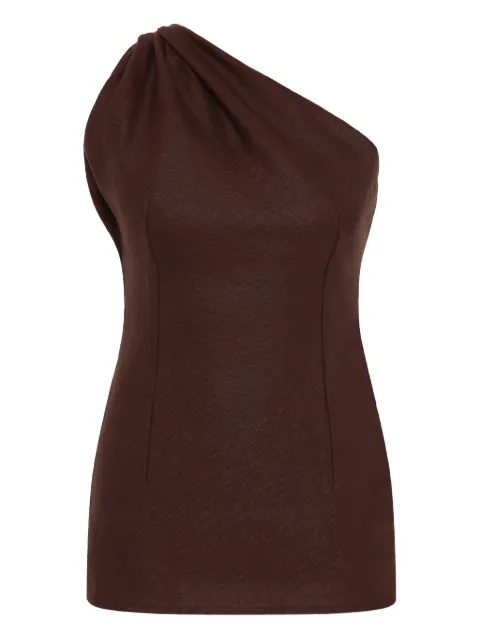 Faithfull Agua one-shoulder top Brown FF3939CRB