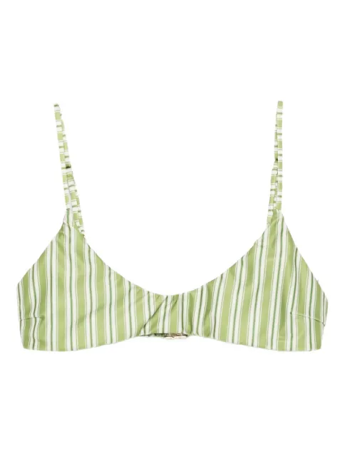 Faithfull Harper striped bikini top Green FFS559OJP