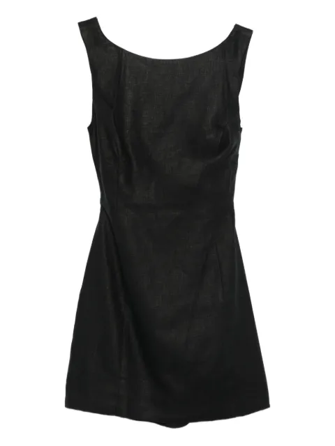 Faithfull Sofia boat-neck mini dress Black FF4304BLK