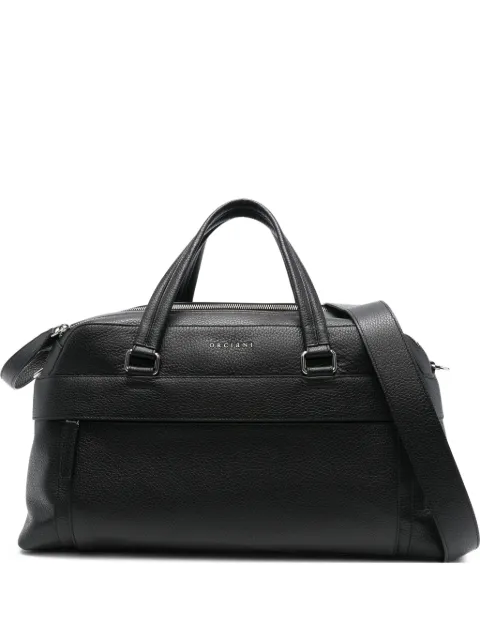 Orciani top-handle leather luggage Black P00743MIC