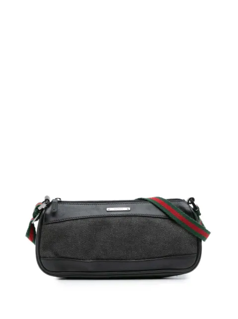 Gucci Pre-Owned 2000-2015 Denim Web shoulder bag Black O31IC0KALYSV6DJ3
