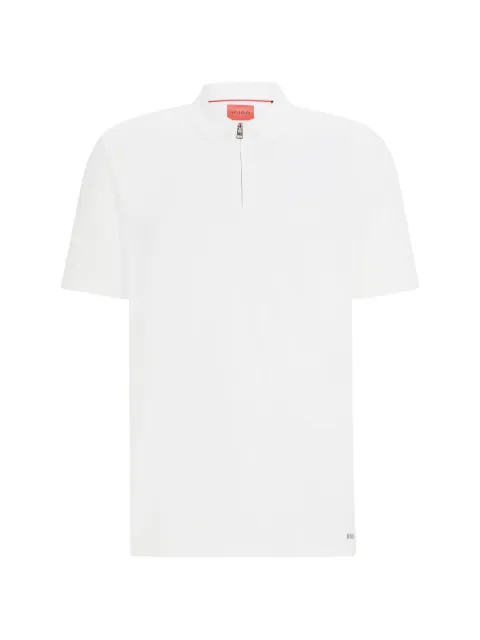 HUGO zip-neck polo shirt White 50496003