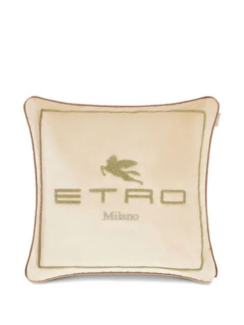 ETRO HOME embroidered Pegaso cushion (45cm x 45cm) Neutrals UKAA0001AR383