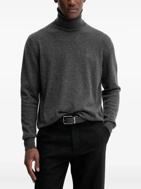 Bally logo-embroidered roll-neck sweater Grey MKN08O