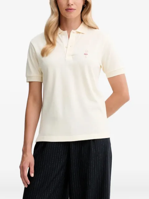 Bally logo-embroidered polo top Neutrals WJE080