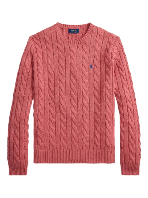 Polo Ralph Lauren long-sleeve cable-knit sweater Pink 710775885530