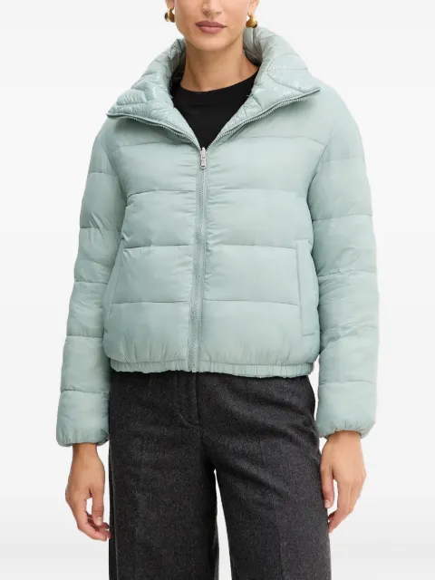 Patrizia Pepe quilted-design hooded jacket Green 2O0189A647