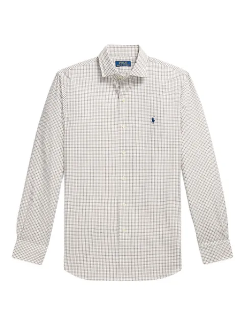 Polo Ralph Lauren checked-pattern long-sleeve shirt Neutrals 710974534011