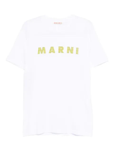 Marni logo-print T-shirt White HUMU0198HPUSCY55
