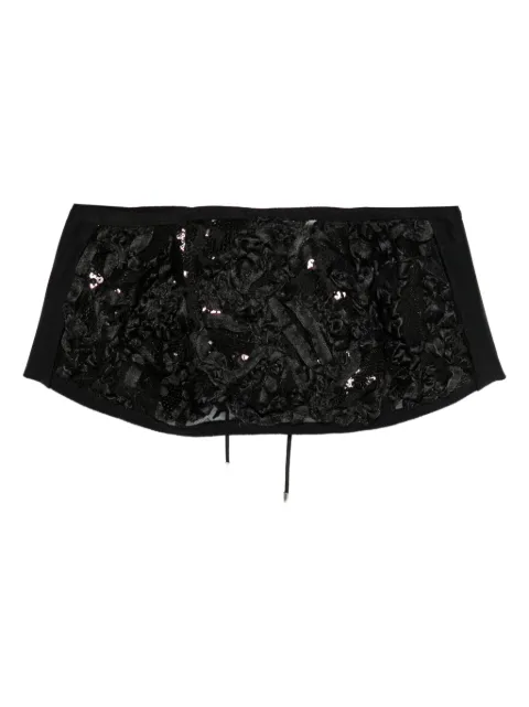 MITILIANE COUTURE embroidered bustier top Black 5942664541046