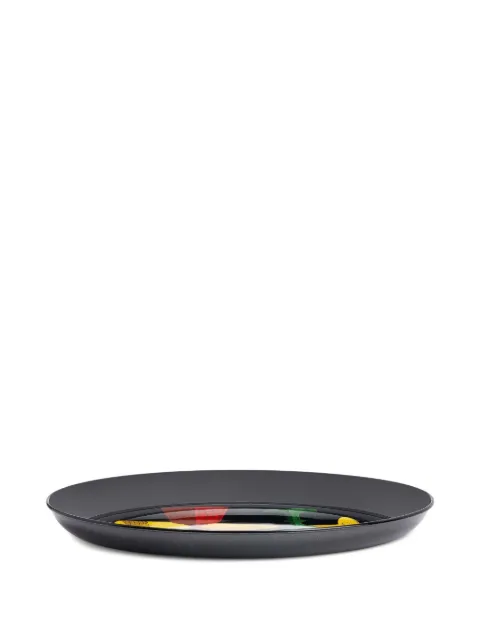 Fornasetti Bicchieri oval No.146 decorative tray (55cm x 41cm) Black C27Y146