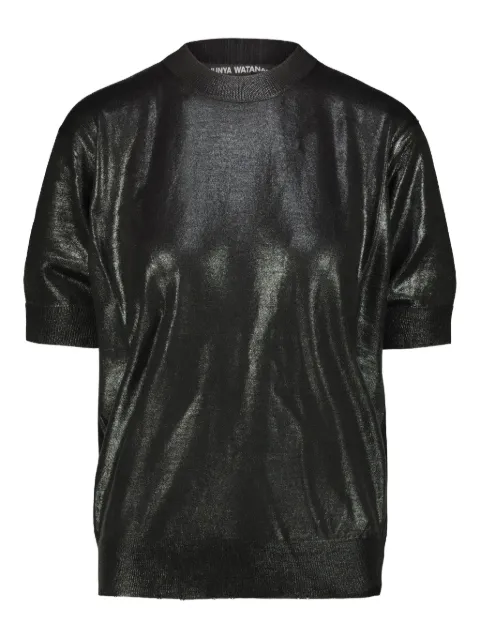 Junya Watanabe short-sleeve knitted T-shirt Black JON005