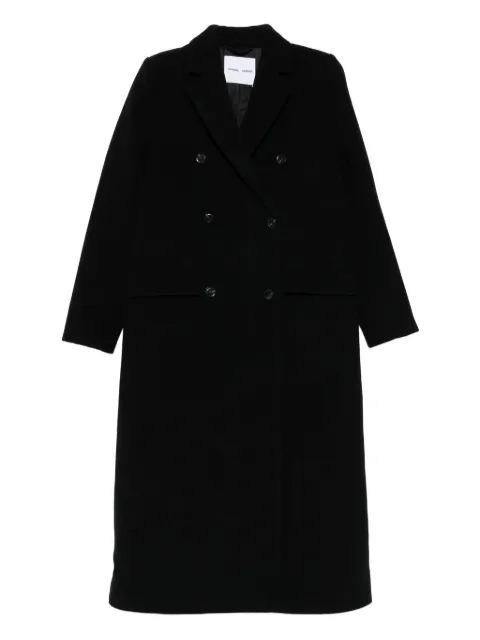 SAMSOE SAMSOE Falcon double-breasted coat Black F20400075