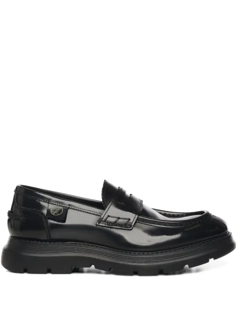 Giuliano Galiano Bryan Mocassins leather loafers Black FULLABRASIVATONERO