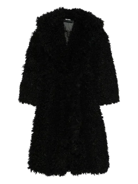 ROTATE BIRGER CHRISTENSEN long-sleeves faux-fur coat Black 114596100