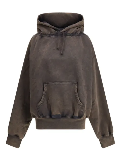 ALAINPAUL gathered hoodie Grey S4WJEHO01