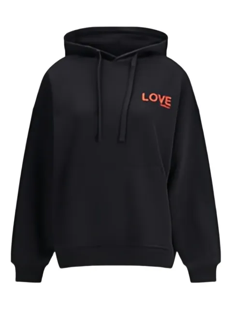 Fiorucci kissing angels love print hoodie Black W25FWSHO002CJ05BK01
