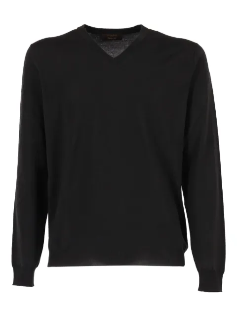 Zanone V-neck sweater Black 810133Z0290