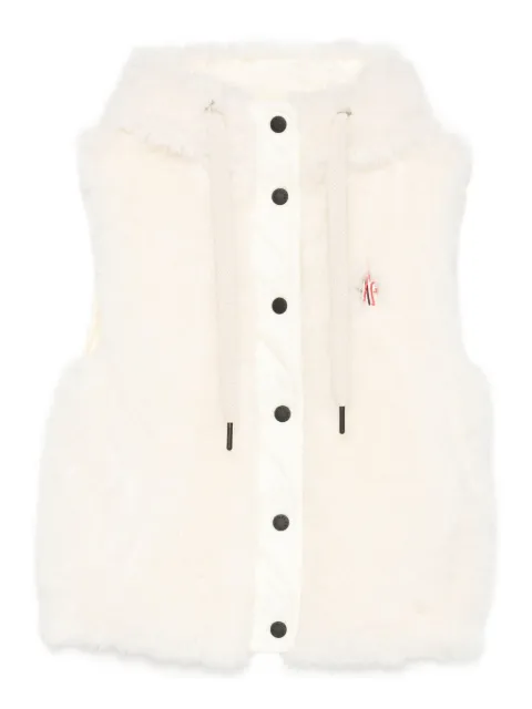 Moncler Grenoble shearling hooded gilet Neutrals K20981A0003889B51