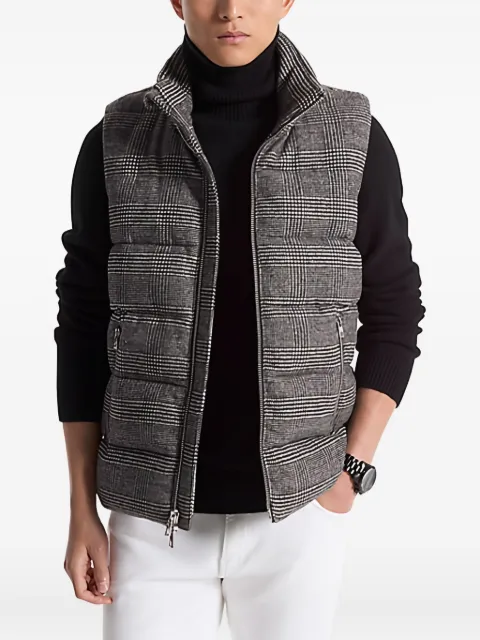 Michael Kors plaid outerwear vest Grey CF4202BFF1001