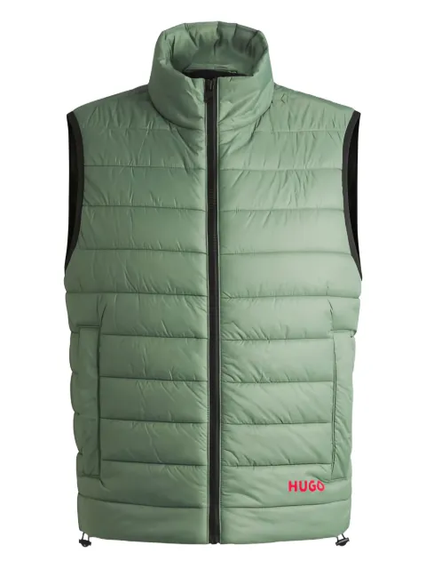 HUGO padded zip gilet Green 50517743343