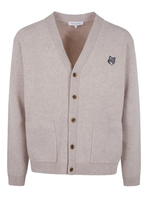 Maison Kitsuné fox-patch cardigan Neutrals PM00510KT1180