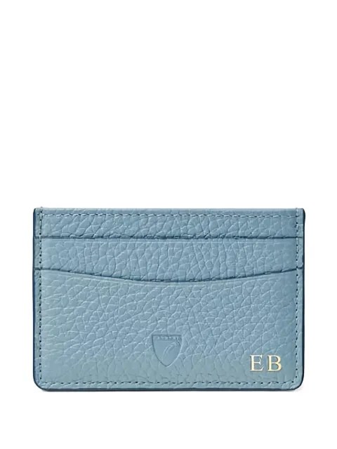 Aspinal Of London logo-plaque cardholder Blue 039228232740000