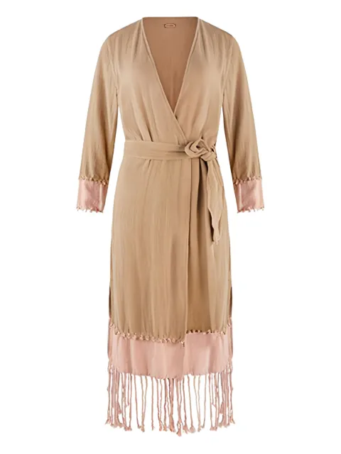 Caravana Suhay belted coat Neutrals 60AA23214513