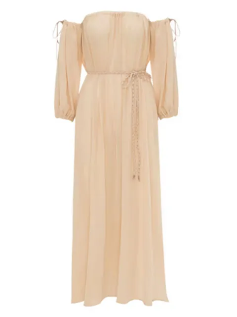 Caravana Kikab off-shoulder midi dress Neutrals 59AA11202311