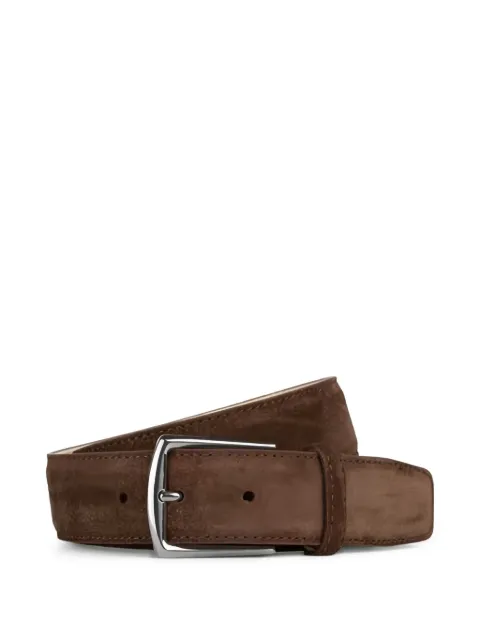 Aurélien suede buckle belt Brown BELTSUEDECHOCOLATE3