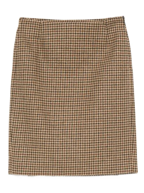Balenciaga Pre-Owned 2000s houndstooth-pattern mini skirt Brown BA250KE