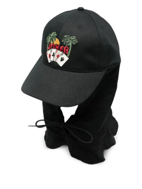 Martine Rose embroidered hooded cap Black 1216WP13001