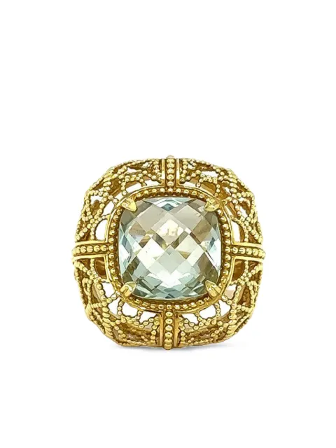 Lisa Nik 18K yellow gold quartz cushion ring Gold TWCSGARGY