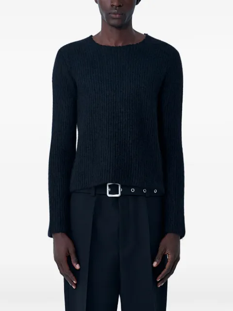 Jil Sander crew-neck ribbed sweater Black J21GP0187J14820