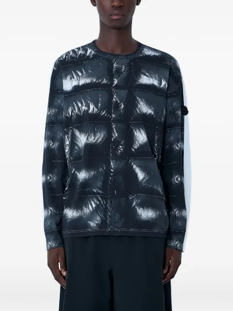 Moncler contrast panels logo print T-shirt Black K24048D0000189AYW