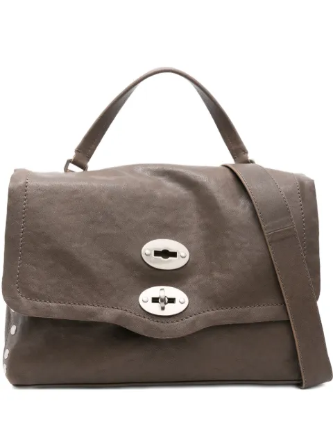 Zanellato Postina studs turnlock tote bag Grey 0680002100000S