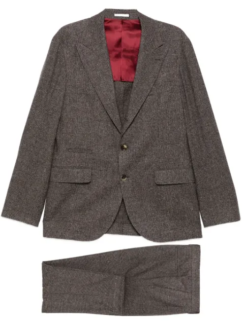 Brunello Cucinelli pocket two-button Suit Brown MA479LDFVC191