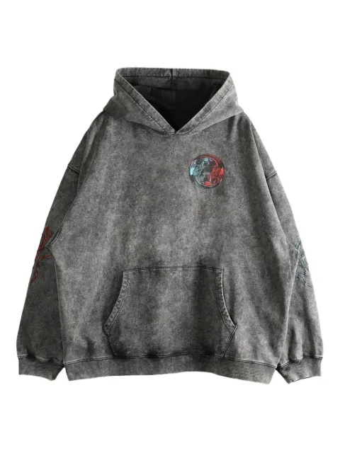 D-R-G-N Counter embroidered hoodie Grey DGAW25PU09